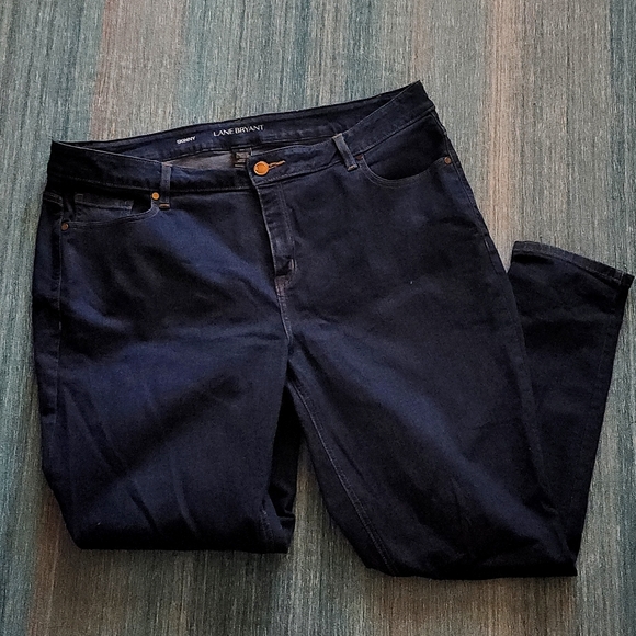20R Lane Bryant Skinny Dark Wash Jeans - Picture 2 of 5